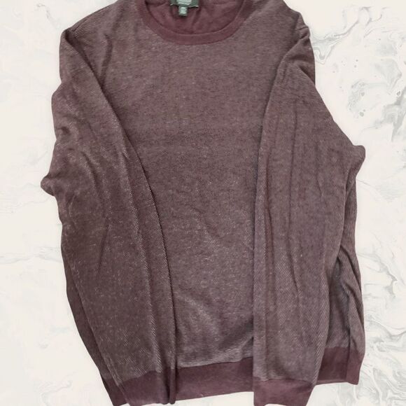 Nordstrom Men’s Bird's Eye Crewneck Sweater - Size 2XL - 
Burgundy Fudge Birdsey - Picture 5 of 5